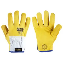 STEELPRO - GUANTE CUERO DRIVER AMARILLO