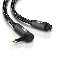 GENERICO - Cable Nylon EMK 1m Mini TosLink - Optico Tv DVD PREMIUM