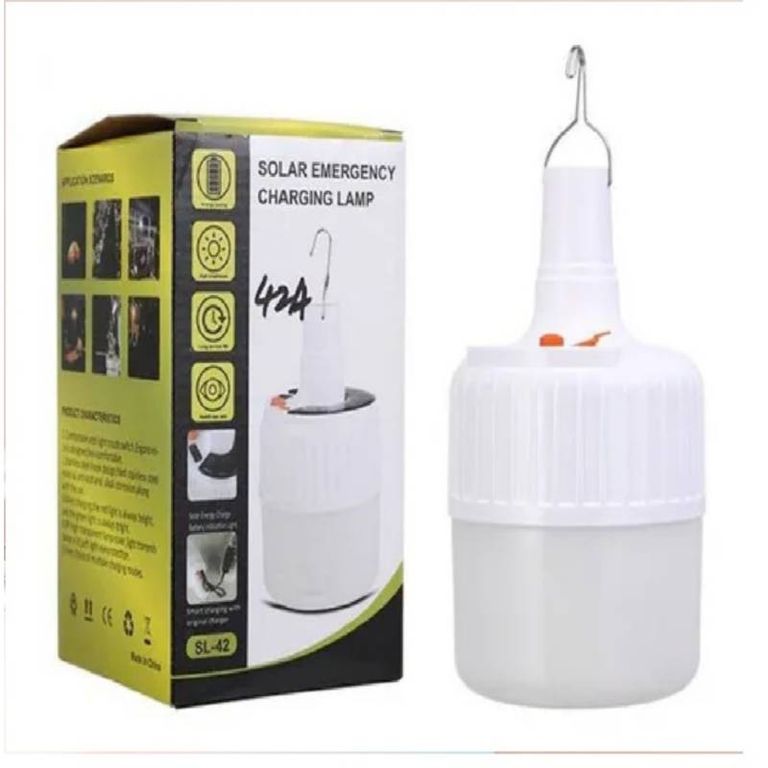 Foco Lámpara Led Portátil Recargable con USB y Luz Solar