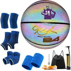 GENERICO - Balón de brillante reflectante de baloncesto luminoso NO.7