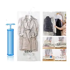 GENERICO - Bolsas al Vacío para Abrigos Sacos Ternos Set x06unid de 70 x 110 cm + Succionador Manual