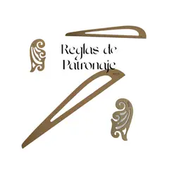 GENERICO - SET DE 4 REGLAS DE PATRONAJE PARA COSTURA Y MODISTAS