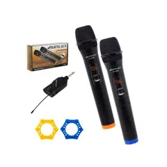 BATBLACK - Micrófono Inalámbrico UHF Dual BT-668N