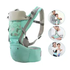 GENERICO - Canguro Para Bebé Ergonómico Ballena 3 en 1 Verde Agua