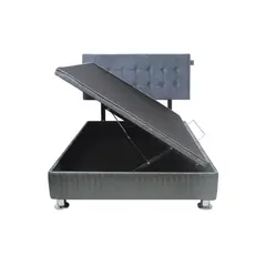 BARAKA HOME - Dormitorio Montana + Cabecera Desmontable Soria 1.5 plz. -Gris Oscuro