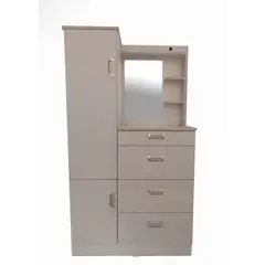 GENERICO - COMODA CON ESPEJO DE 90CM COLOR NEBLINA