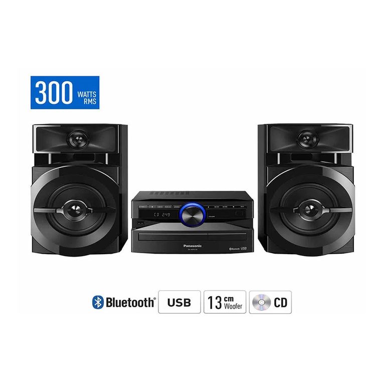 Minicomponente SC-AKX110PSK 300W iluminación woofer 13 cm