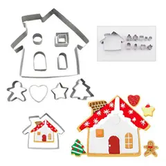 GENERICO - Molde De Casita Navideña Cortador De Galletas Metálico