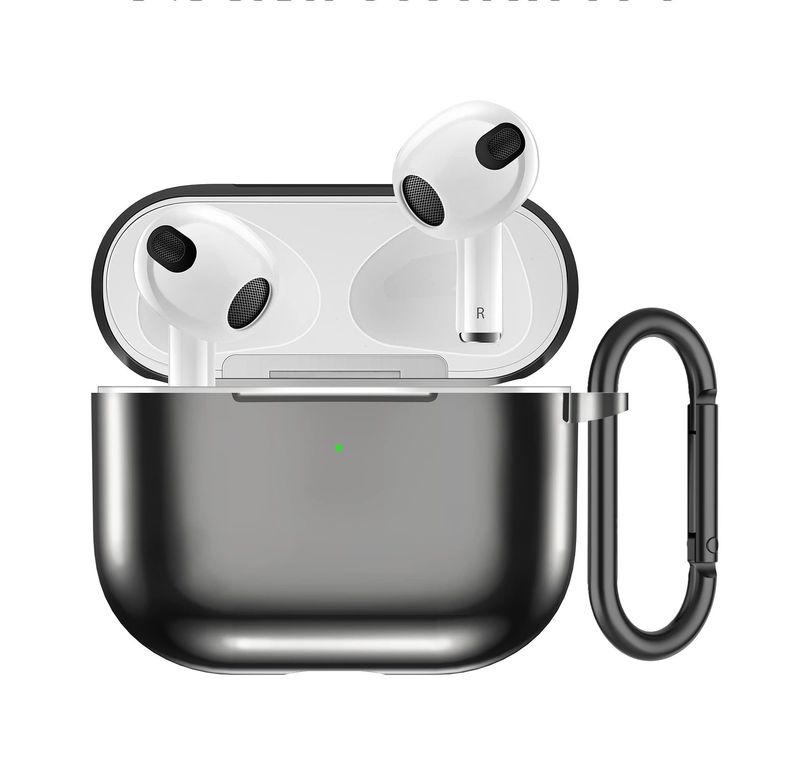 CASE TPU PARA AIRPODS 3ERA GENERACION NEGRO