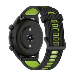 GENERICO - Correa Silicona Sport 3 para Samsung Watch 6 / 6 Classic - N/Amarillo