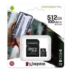 KINGSTON - Memoria Micro Sd Original 512 Gb. Clase 10 100 Mb/s