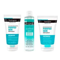 NEUTROGENA - Exfoliante + Limpiador + Agua Micelar123