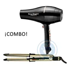 BABYLISS PRO - Combo BabylissPro Alisadora Optima3000 BNTG3000TPE y Secador Rose Gold