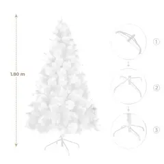 GENERICO - ARBOL DE NAVIDAD PREMIUM BLANCO 1,80 M.
