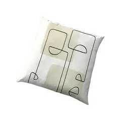 GENERICO - Cojin Zara Almohadas Minimalista Silueta Abstracta 40x40 cm