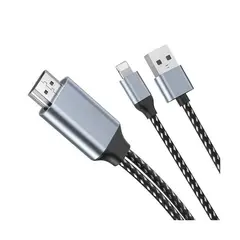 WIWU - CABLE X7L LIGHTNING A HDMI USB 2M GRIS