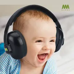 MUMBA - Audífonos Antiruido Bebés 3-24 meses Orejeras Reducción de Ruido Negro -
