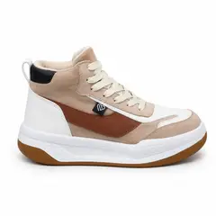 MAGDALENA SHOES - ZAPATILLAS BOTIN CAMEL MUJER 833