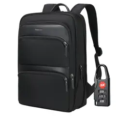TIGERNU - Mochila Hombre 9121 Expandible Antirrobo Viaje Laptop Negro