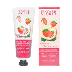 FLOWER SECRET - Crema De Manos y Cuerpo 75 ml. Fresa
