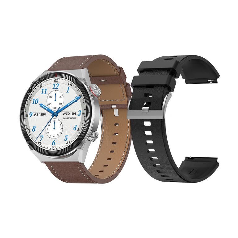 Smartwatch DT3 Mate Doble correa - Plateado + Audifono