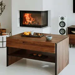 VENTITAS HOME - Mesa de Centro Multifunción Kael Caramelo y Negro