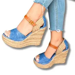 GENERICO - Sandalia Mujer Leticia Coronado Color Celeste