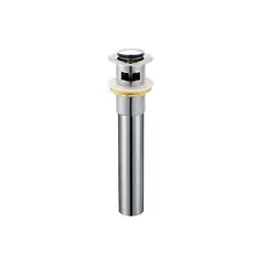 GENERICO - DESAGÜE CROMADO CLÁSICO PUSH-UP CON REBOSE 1 ¼” 30CM 002C30