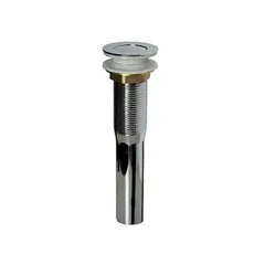 GENERICO - DESAGÜE CROMADO CLÁSICO PUSH-UP CON REBOSE 1 ¼” 19CM 002C