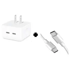SMART - Pack Cargador Compact 35W Dual USB-C & Cable USB-C a USB-C 1 metro