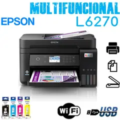 EPSON - Impresora L6270 multifuncional wifi usb Imprime Copia Escanea