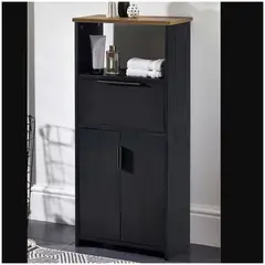 VENTITAS HOME - Organizador de Baño Poland Roble Negro y Duna