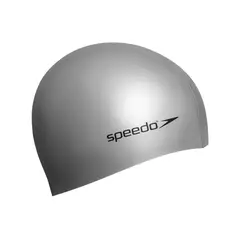 SPEEDO - Gorro Para Natación Plain Flat Plata