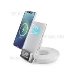 WIWU - Cargador Inalámbrico Multifuncional Multi-ángulo M11 4 en 1 Blanco