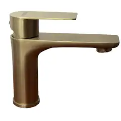 GENERICO - Monocomando 20 cm Redondo Oro Pico Largo