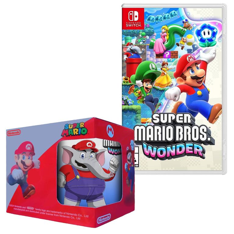Super Mario Bros Wonder Switch +Taza
