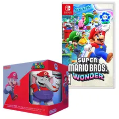 NINTENDO - Super Mario Bros Wonder Switch +Taza