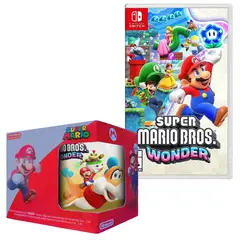 NINTENDO - Super Mario Bros Wonder Switch +Taza
