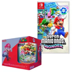 NINTENDO - Super Mario Bros Wonder Switch +Taza