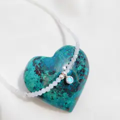 INTUERI - Gargantilla Piedra Luna con Punto de Luz