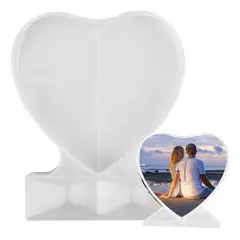 42AROZINA - Resina Marco De Fotos De Corazón Moldes De Silicona