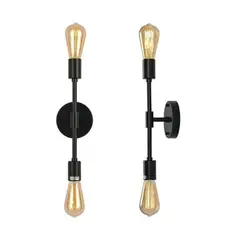 PUREPOWER - Led lámpara De techo Vintage Sala Pasillo Negro