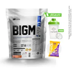 UN - BIGM 5KG PROTEÍNA PARA GANAR MASA MUSCULAR CHOCOLATE+ REGALO
