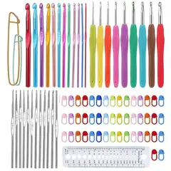GENERICO - Juego De 86 Ganchos De Crochet Agujas Ergonómicas Para Tejer