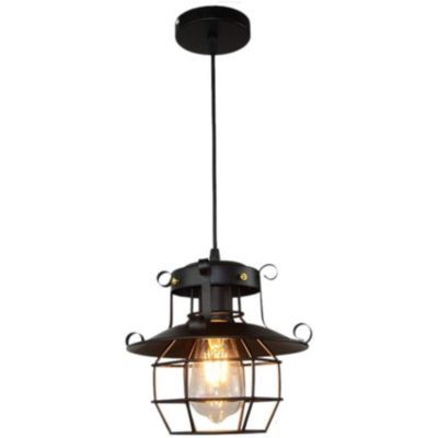 Retro lámpara de techo negro iluminación interior industrial e27