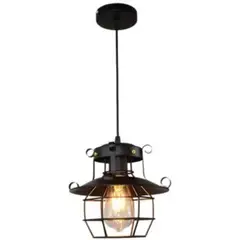 HOME NEAT - Retro lámpara de techo negro iluminación interior industrial e27