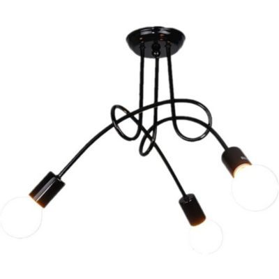 Lámpara Colgante 3L E27 Negro
