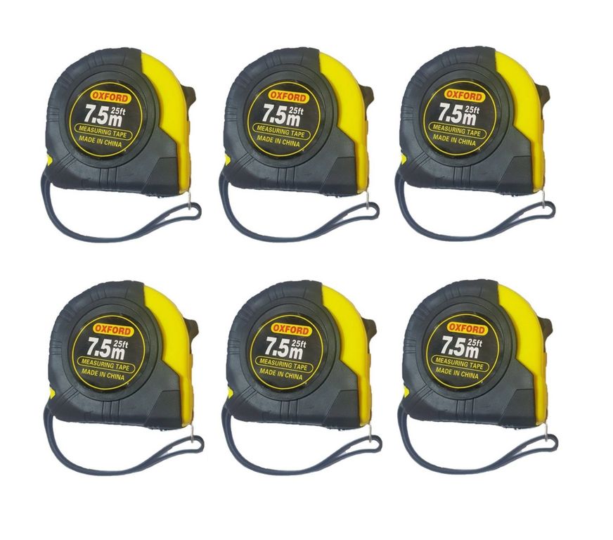 Kit 6 Winchas 7.5 METROS con protector de goma