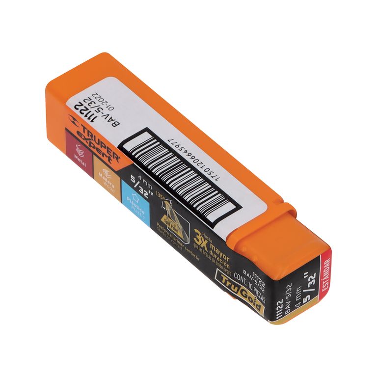 Pack x 10 : Broca HSS 5/32" (3.9mm ) 11122 Cobalto - Dorada