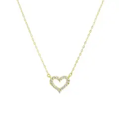 CLEO JOYAS & ACCESORIOS - COLLAR CORAZÓN BLAIR BAÑO DE ORO